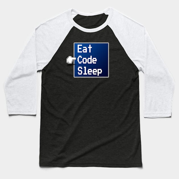 Eat Code Sleep Selection Baseball T-Shirt by Bruce Brotherton